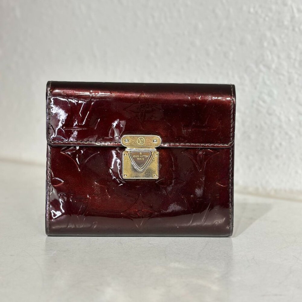 Louis Vuitton Burgundy Patent Leather Wallet